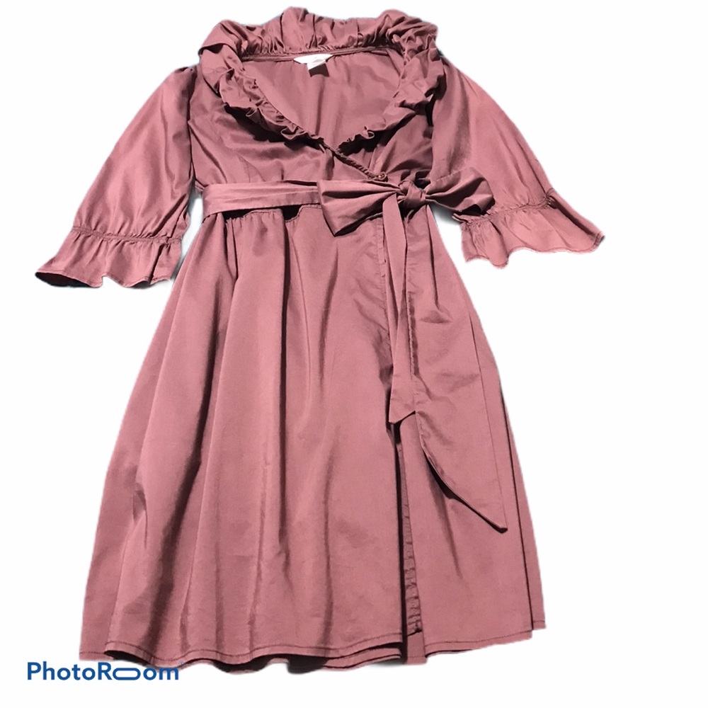 Esley Brown Wrap Dress Size Small